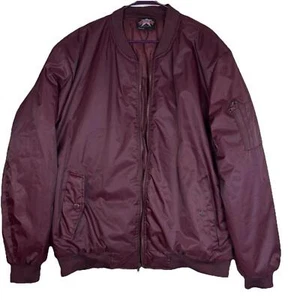 Vintage Sam’s Bomber Jacket Men’s XL Burgundy Puff Zip Up Arm Pockets RN #105132 - Picture 1 of 9