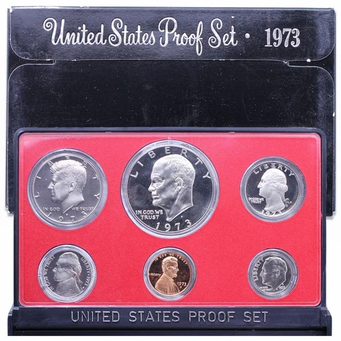 1973 S Proof Set Original Box 6 Coins US Mint Cover
