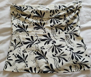M&S Linen Blend Printed Bandeau Top, 16 Regular - Picture 1 of 6