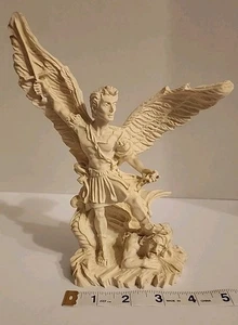 8" ERZENGEL MICHAEL KÄMPFENDER TEUFEL FIGUR - Bild 1 von 5