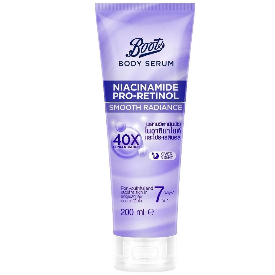 BOOTS Body Serum Niacinamide Pro-Retinol Smooth Radiance 200ml - Image 1 of 3