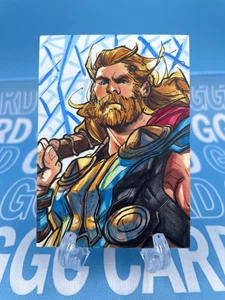 Marvel Thor Artist Hand Drawn Auto Sketch Card 1/1 - Picture 1 of 2