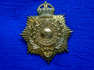 1923-1953 ROYAL MARINES OTHER RANKS GILDING METAL HELMET PLATE, REPRO - Picture 1 of 2