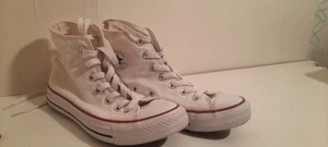 Scarpe da ginnastica Converse All Star bianche taglia UK 3,5 unisex usate pochissimo - Foto 1 di 9
