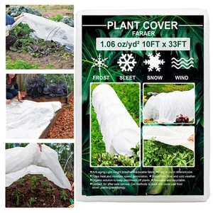 Plant Covers Freeze Protection, 10ft×33ft Reusable Rectangle Frost Protection... - Picture 1 of 8