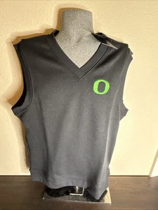 NUOVO Oregon DUCKS Golf SQUADRA EMESSA Nike Standard-Fit GILET NERO Uomo Small - Foto 1 di 12