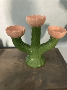Target Easter Flower Ceramic Candelabra NWT - Picture 1 of 2