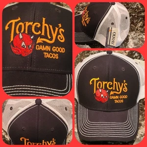 NUEVO CON ETIQUETAS Devil Skater Torchys Damn Good Tacos Trucker Snapback Sombrero Grunge OS - Imagen 1 de 11