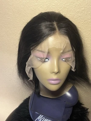 Peluca Bob Cabello Humano 10 Pulgadas Cabello Remy Doble Dibujo Peluca Cabello Humano Foto 1 de 3