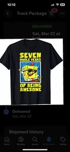 SpongeBob 7th Birthday Shirt - Picture 1 of 1