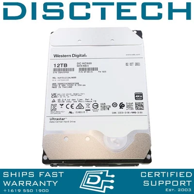 WD 0F30141 12TB ISE SATA 6Gbps 4Kn 7.2k Hard Drive HUH721212ALN600 - Image 1 of 3