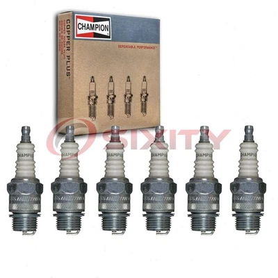 6 pc Champion Industrial Spark Plugs for 1931 Chrysler Series 66 3.6L L6 sa - Image 1 of 4