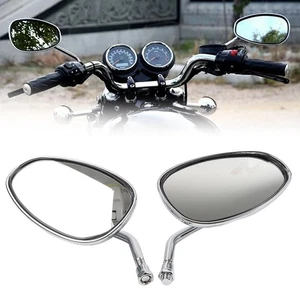 Specchio retrovisore ovale moto per Honda Shadow Spirit 750 1100 VTX1300 VTX1800 - Foto 1 di 11