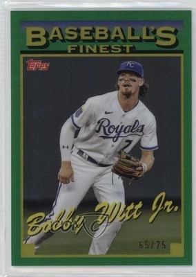 2024 Topps Finest What If…1993 Prototypes Green Refractor /75 Bobby Witt Jr - Image 1 of 2
