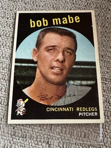 1959 Topps Bob Mabe Cincinnati Redlegs novato #356 - casi nuevo - envío gratuito - Imagen 1 de 2