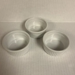 Ramekin Una weiß gerippt Porzellan Auflaufförmchen 3er Set siehe Beschreibung - Bild 1 von 7