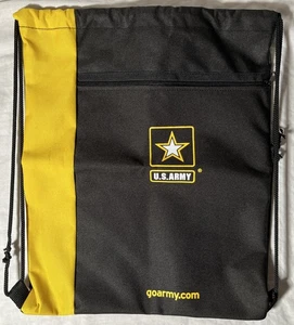 Zaino nero con coulisse US Army Cinch Bag unisex palestra outdoor 17" x 14" - Foto 1 di 4