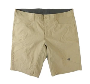 EDDIE BAUER First Ascent Chino Shorts Men 42x12 TAN Hiking Outdoor Stretch Tech - Picture 1 of 11