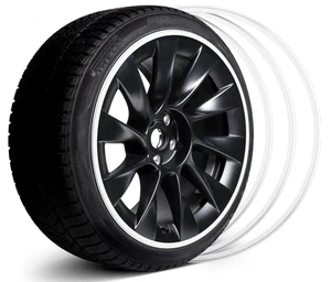 Protector de llanta de coche blanco 22" anillo de protección de rueda ABS antiarañazos de 22 pulgadas - Imagen 1 de 9