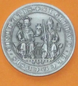 CIVITATIS SIGILLUM BREMENSIS BREMEN MARKT HAMBURG DEUTSCHLAND SILBERMEDAILLE MÜNZE 900 - Bild 1 von 6