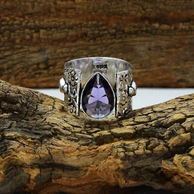 Love African Amethyst Gemstone 925 Sterling Silver Christmas Band Ring all Size - Image 1 of 4