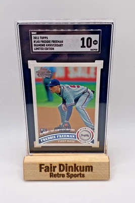 2011 Topps Diamond Anniversary Freddie Freeman #145 novato edición limitada SGC 10 RC Foto 1 de 2