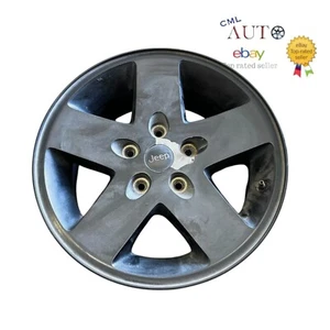 2007-2017 Jeep Wrangler Wheel/Rim Mineral Black 1SU90CDMAA OEM - Picture 1 of 11