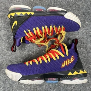 Nike LeBron 16 Martin 2019 Size 8.5 Purple Yellow Red black, Needs New Laces - Picture 1 of 16