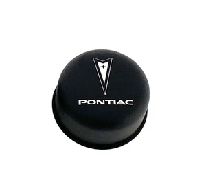 Logotipo de flecha de Pontiac con texto - Respirador de cubierta de válvula - ÚNICO con ojal - Negro - Imagen 1 de 4