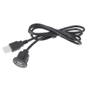 1Pc 1M Car Dash Board Mount USB 2.0 Male To Female Socket Extension Panel CR1 - Photo 1/11