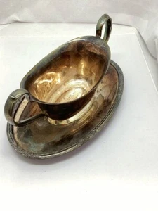 Camille International Silver Company #6013 Gravy Boat With Attached Underplate - Picture 1 of 5