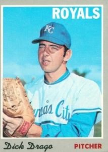 Tarjeta de béisbol 1970 Topps #37 Dick Drago Kansas City Royals - Imagen 1 de 2
