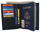 Leather Travel Passport Holder Wallet For Men and Women Unisex RFID Blocking