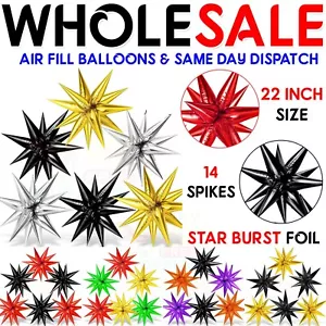 StarBurst Star Explosion Spike Foil Balloons Cone Foil Balloon Xmas Party Decor - Picture 1 of 14