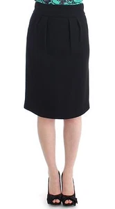 CLASS ROBERTO CAVALLI Skirt Black Wool Pencil Straight A-Line IT40/US6 RRP $330 - Picture 1 of 8