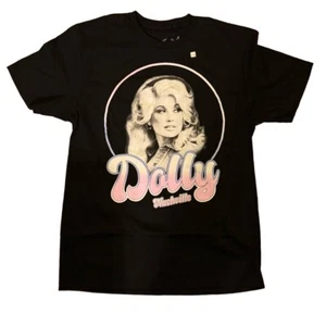 New Dolly Parton Dollywood Icon Graphic Black T-shirt Medium Music Classic Men's - Picture 1 of 4