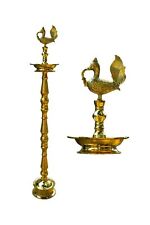 Nilavilakku Temple Oil Wick Lamp Brass Diya Peacock Vilak 5ft Annapakshi Vilakku