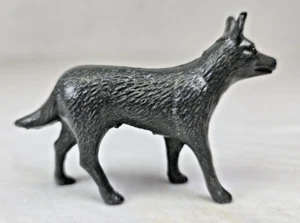 Deutscher Schäferhund Figur 1 3/4" groß 2 5/8" lang Bleifigur Top Zustand - Bild 1 von 12