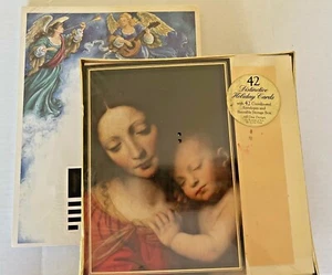 Madonna und Kind Weihnachtskarten und Engel Briefkopf - versiegelt Neu im Karton - Bild 1 von 4