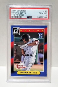 2014 Donruss The Rookies Mookie Betts RC #50 - PSA 10 GEM MINT Rookie