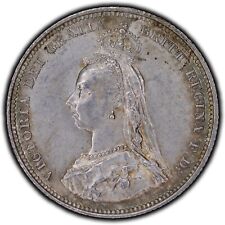 Great Britain 1887 Shilling Silver Coin KM #761 - Uncirculated