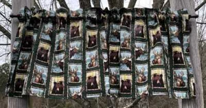 Woodland Forest Valance Bear Deer Wildlife Animals Moose Cabin Lodge Curtain - Picture 1 of 3