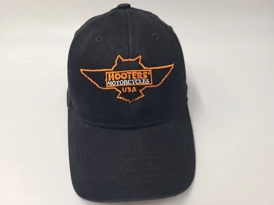 Hooters Motorcycles USA Flex Fitted (Seems S-M) Hat Cap Baseball Men Women Black - Image 1 of 4