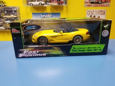 CAMPEONES DE CARRERAS ERTL RÁPIDO Y FURIOSO 2003 DODGE VIPER SRT-10 NUEVO Foto 1 de 4