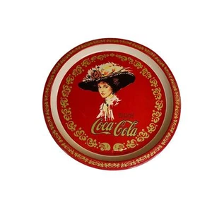 Vintage 1982 Coca-Cola Metal Serving Tray Coke Round 13 Inch - Picture 1 of 8