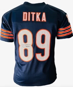 Mike Ditka Signed Custom Blue Football Jersey JSA - Picture 1 of 4