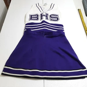 OUTFIT CHEERLEADER BULLDOGS VIOLA/BIANCO Marca Varsity-Costruzione,Raccolta,Successo - Foto 1 di 12