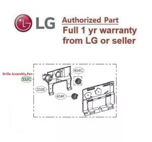 LG GENUINE PART #AEB73784651 LG GENUINE Grille Assembly, Fan - Foto 1 di 4