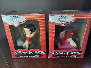 BETTY BOOP COPPIA ORNAMENTI DOMENICA FUNNIES VINTAGE - Foto 1 di 7