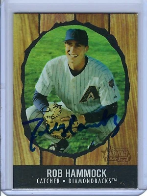 ARIZONA DBACKS ROBBY HAMMOCK 2003 BOWMAN HERITAGE RAINBOW SIGNED CARD # 204 AUTO - Image 1 of 2